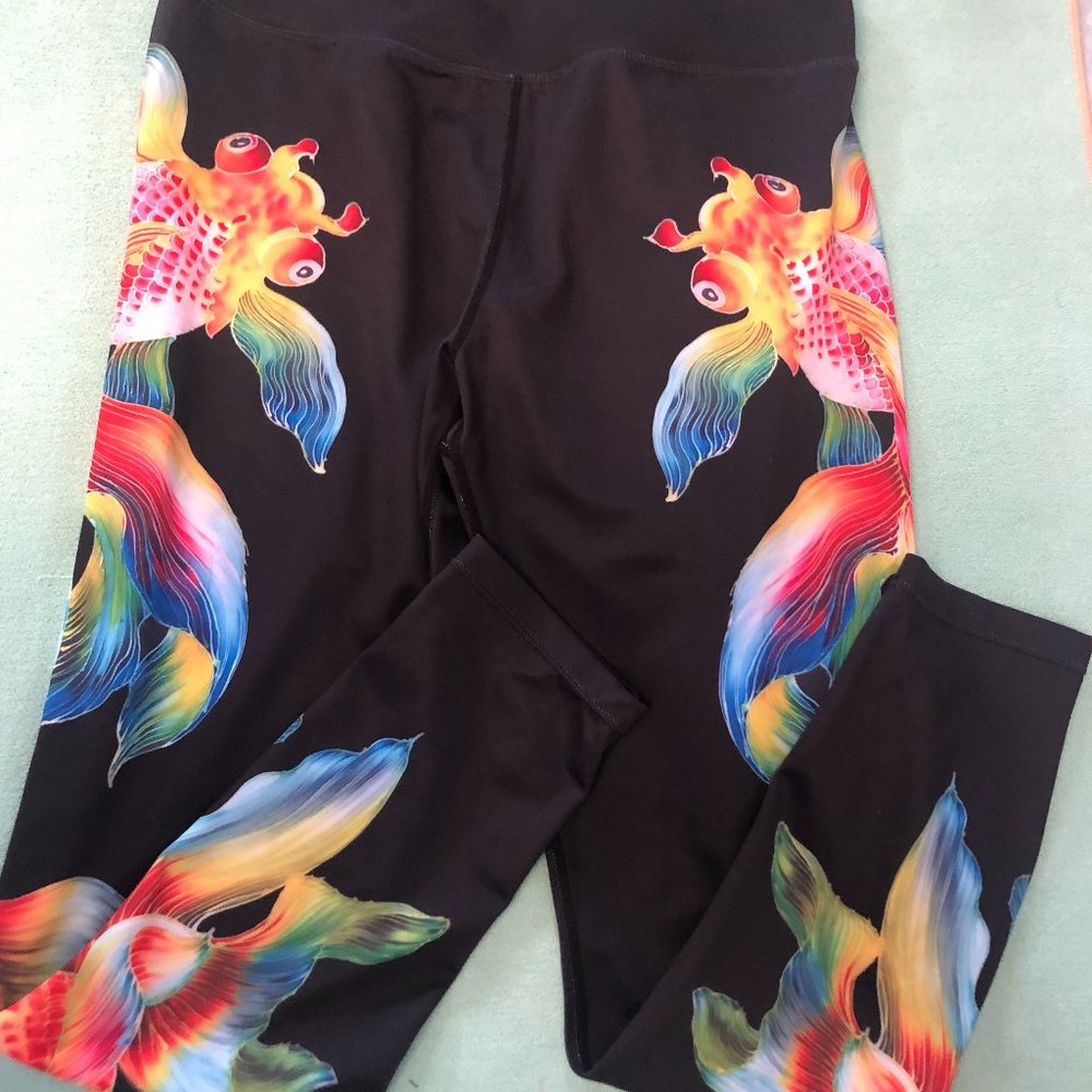 Fit Rebel Yoga Active Leggings XL Goldfish NEW